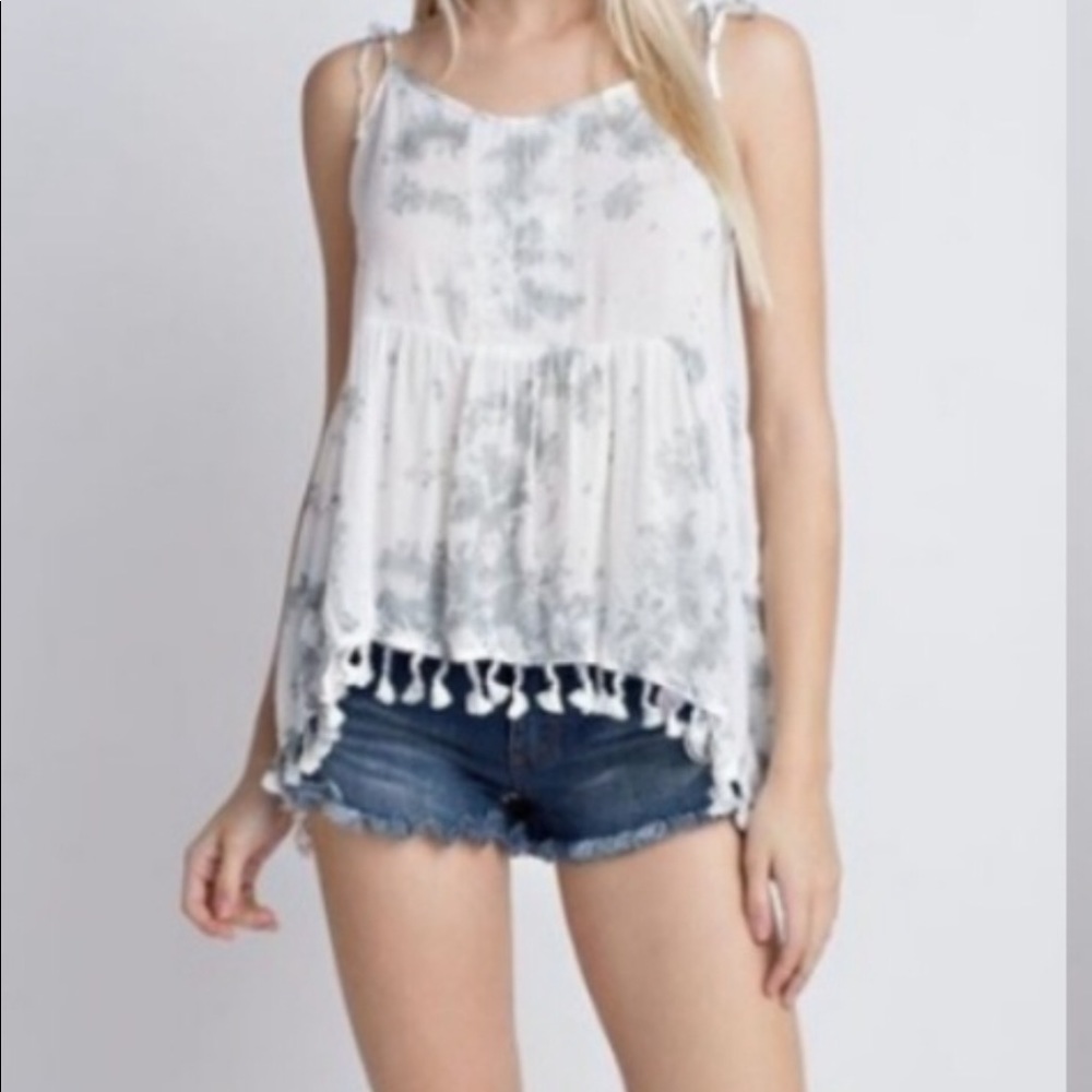 Last one 🌜 festival ready mesh back tie dye tank